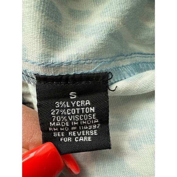 Tolani Collection Rosaleen Blue Aztec Printed Pants Flared Leg Size Small - Picture 10 of 10